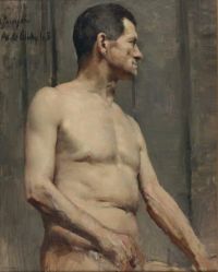 Gallen Kallela Akseli Nude Male Model Leinwanddruck