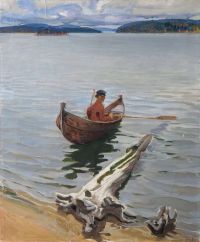 Gallen Kallela Akseli Vogatore sul lago 1916