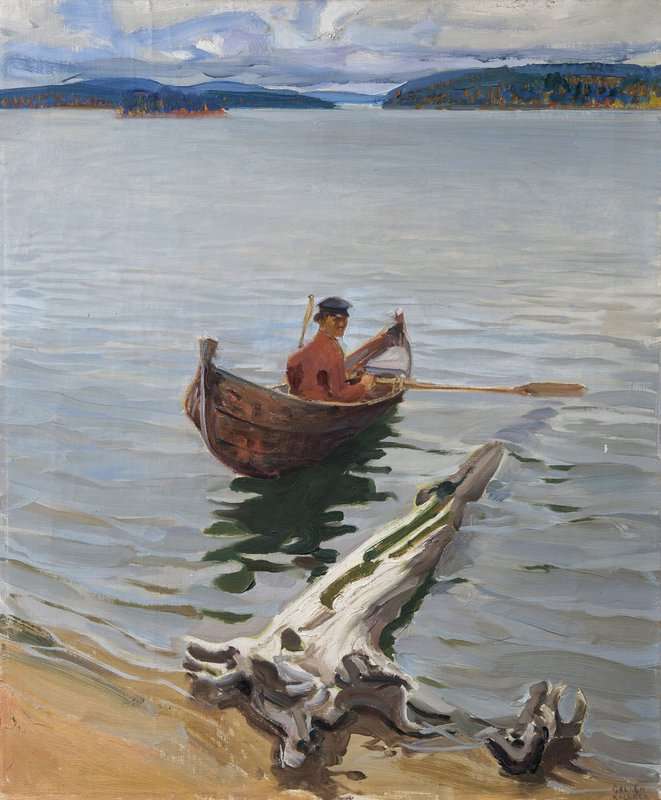 Tableaux sur toile, riproduzione de Gallen Kallela Akseli Rower On The Lake 1916
