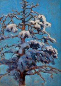 Gallen Kallela Akseli Snowy Pine Tree 1899 Leinwanddruck