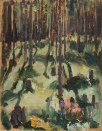 Gallen Kallela Akseli Sunbeams In The Forest canvas print