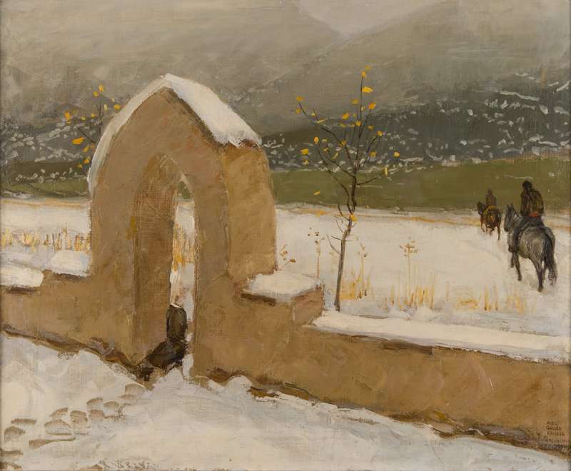 Tableaux sur toile, riproduzione de Gallen Kallela Akseli Paesaggio invernale