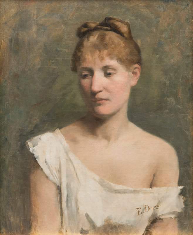 Tableaux sur toile, riproduzione de Gambogi Raffaello Ritratto di donna 1880