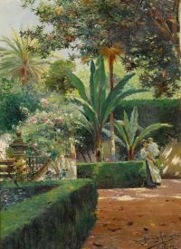 Garc A Y Rodriguez Manuel A Garden In Seville 1913 canvas print