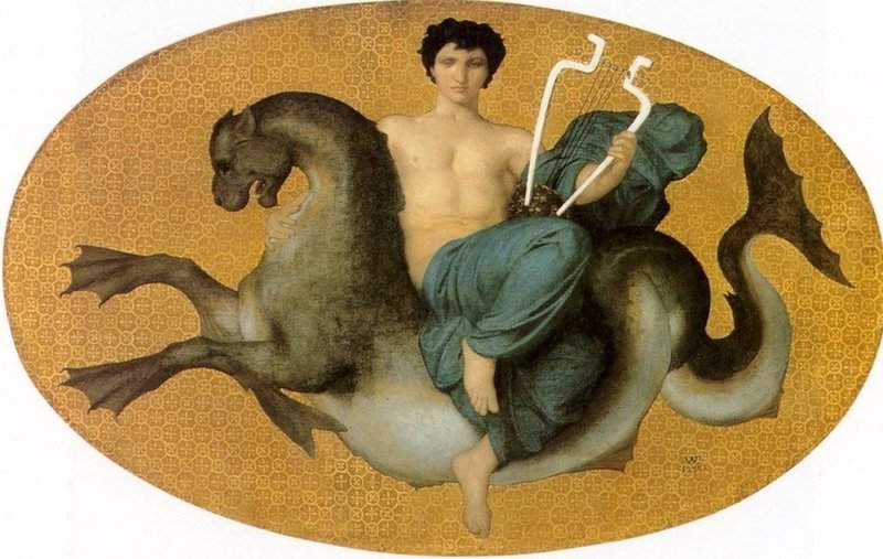 Gardner Bouguereau Elizabeth Jane Arion On A Sea Horse 1855 canvas print