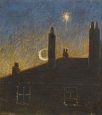 Gaskin Arthur Joseph Rückseite von 13 Calthorpe Road Moonlight 1924
