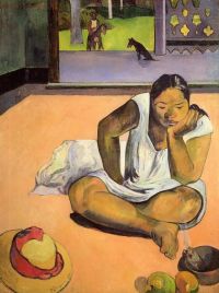 Mujer melancólica de Gauguin