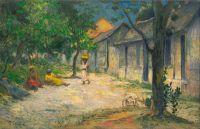 Gauguin Paul Femmes Et Chevre Dans Le Village