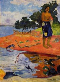 Gauguin She Goes Down To The Fresh Water   Haere Pape canvas print