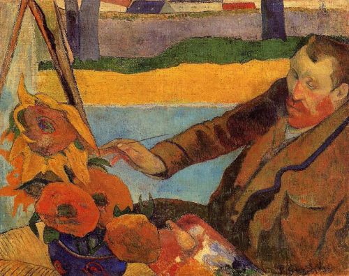 Gauguin Van Gogh Painting Sunflowers canvas print