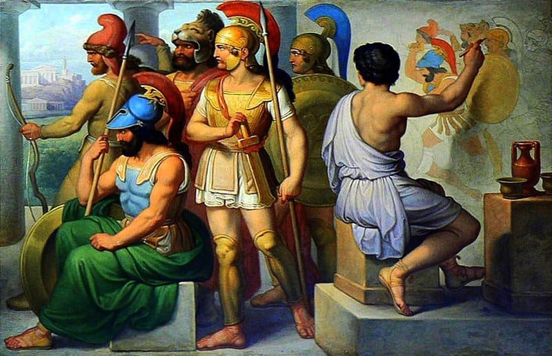 Tableaux sur toile, reproduction de Georg Hiltensperger Panel From The Mural Of The Gallery Of Ancient Art Hermitage Museum St Petersburg