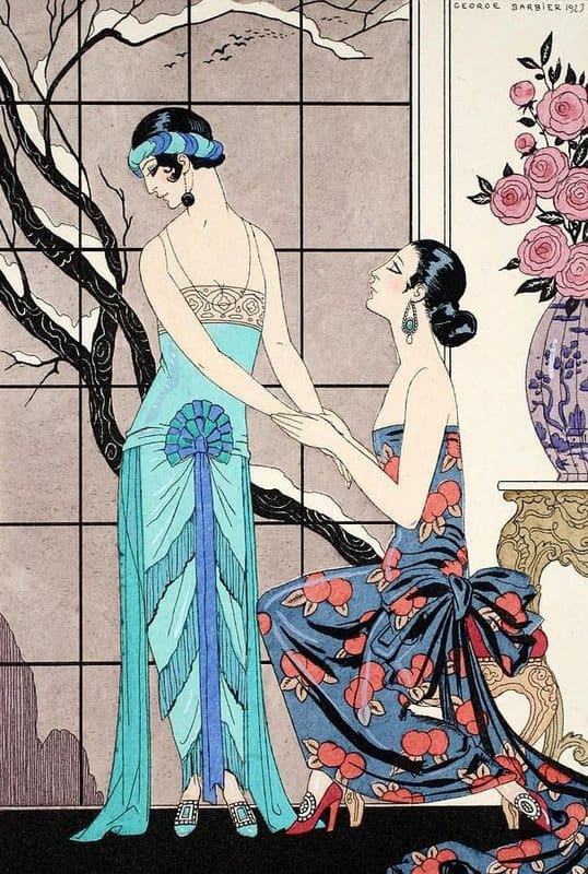 George Barbier Art Nouveau - The Difficult Admission canvas print