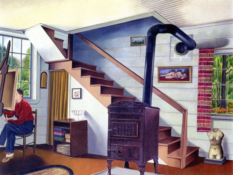 George Copeland Ault The Artist At Work canvas print