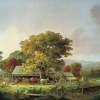 جورج هنري دوري الخريف في نيو إنجلاند صنع عصير التفاح 1863