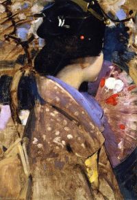 George Henry Japanese Lady With A Fan