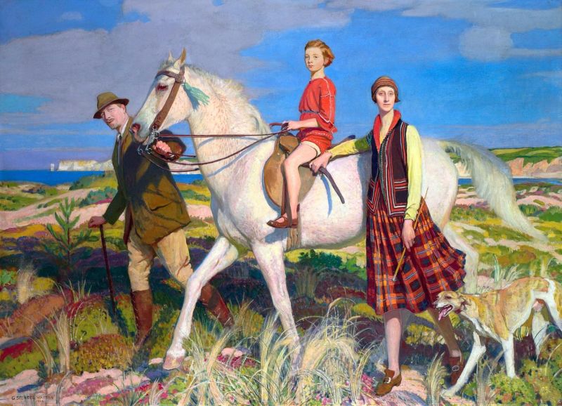 George Spencer Watson Four Loves I Found A Woman A Child A Horse And A Hound canvas print