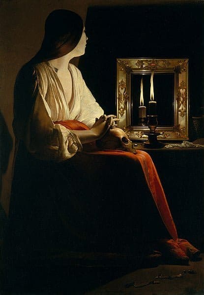 Tableaux sur toile, reproduction de Georges De La Tour The Penitent Magdalen