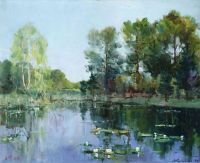 Georgy Alexandrovich Lapchine Water Lilies canvas print