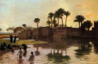 Gerome Bathers By The Edge Of A River