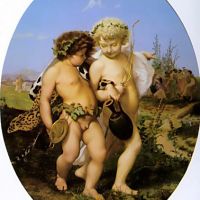 Gerome Drunken Bacchus And Cupid