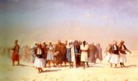Gerome Egyptian Recruits Crossing The Desert canvas print