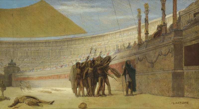 Gerome Jean Leon Ave Caesar Morituri Te Salutant 1858 canvas print