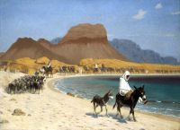 Gerome Jean Leon Caravan On The Nile Ca. 1897