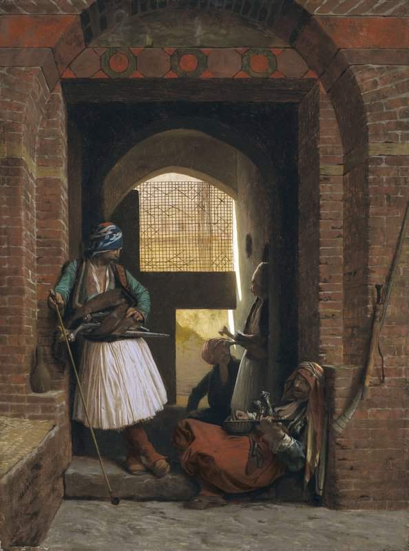 Gerome Jean Leon Corps De Garde D Arnautes Au Caire 1861 canvas print
