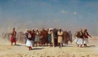 Gerome Jean Leon 이집트 신병들이 사막을 건너 1857년