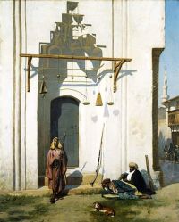 Gerome Jean Leon Guards At The Door Of A Tomb 1870 canvas print