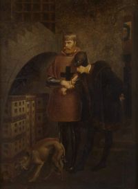 라 발뤼 추기경을 방문하는 제롬 장 레옹 루이 시 1883