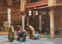 Gerome Jean Leon Prayers In The Mosque canvas print