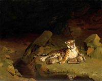 Gerome Jean Leon Tiger And Cubs Ca. 1884