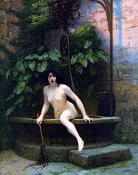 Gerome Jean Leon Truth Coming Out Of Her Well To Shame Mankind canvas print