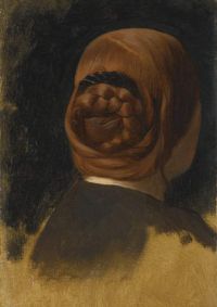 Gerome Jean Leon Woman With Red Coiled Braid