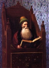 Gerome Mufti Reading In His Prayer Stool canvas print