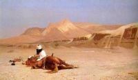 Gerome The Arab And His Steed canvas print