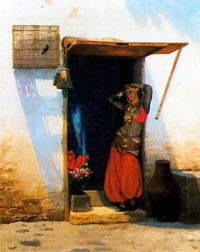 Gerome Frau von Kairo an ihrer Tür