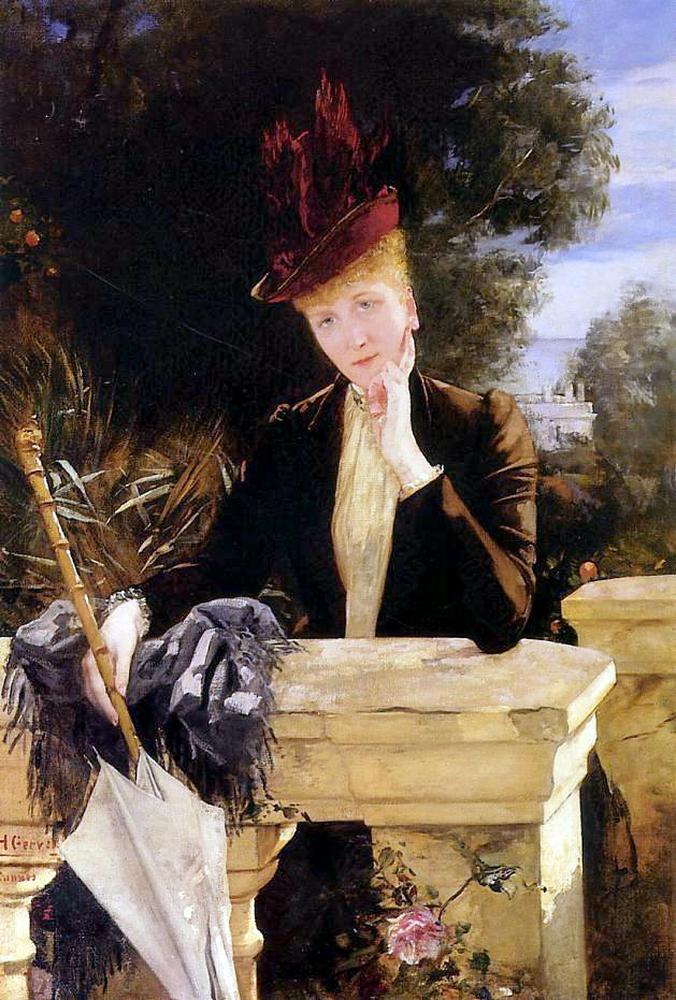 Gervex Henri A Portrait Of Marie-clotilde De Faret Legrand Comtesse De Fourne S canvas print