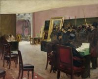 Gervex Henri Une Seance Du Jury De Peinture   Etude Ca. 1885 canvas print