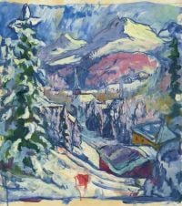 Giacometti Giovanni Davos Im Winter Ca. 1916