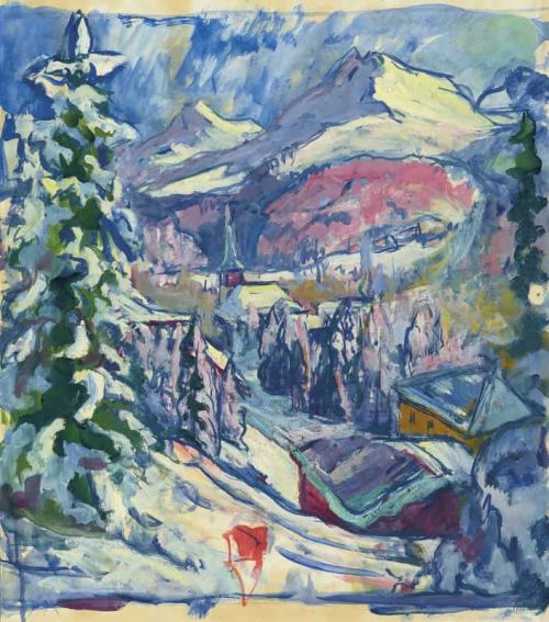 Giacometti Giovanni Davos Im Winter Ca. 1916 canvas print