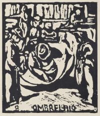 Giacometti Giovanni L Ombrellaio.   Der Schirmflicker Ca. 1920 canvas print