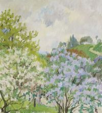 Giacometti Giovanni Paesaggio Primavera Stampa 1932 canvas print