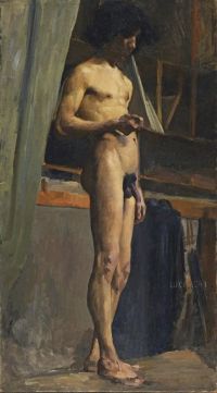 Giacometti Giovanni Stehender Mannerakt Ca. 1889 91