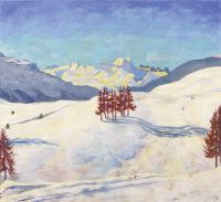 Giacometti Giovanni Winter Bei St. Moritz 1916 canvas print