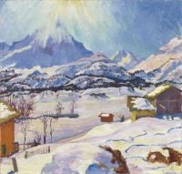 Giacometti Giovanni Winterlandschaft Maloja 1932 canvas print
