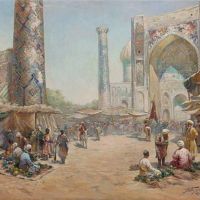 بازار جيجو جباشفيلي في سمرقند - تسعينيات القرن التاسع عشر