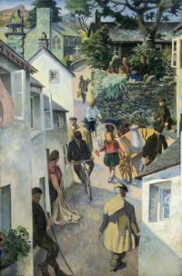 Gilbert Spencer The School On Peggy Hill Ambleside 1952 canvas print