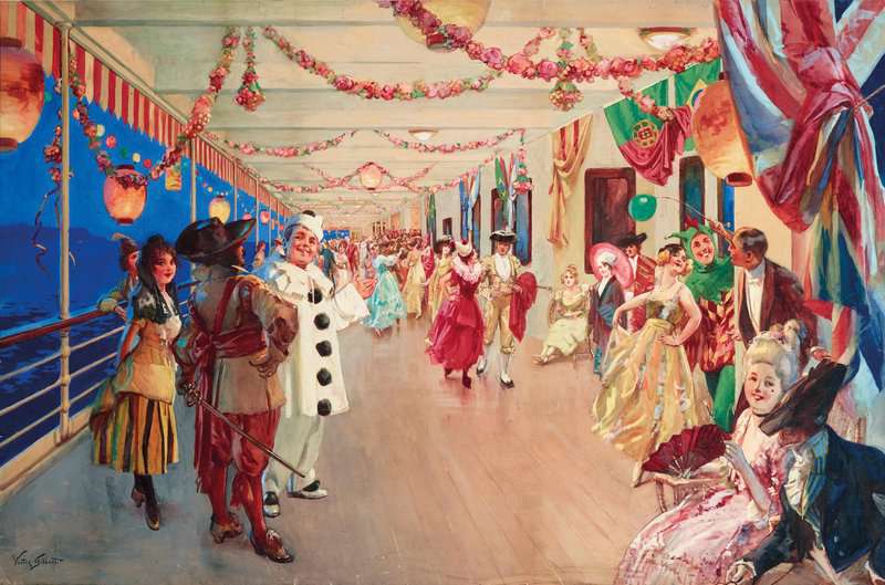 Gilbert Victor Gabriel A Masked Ball On A Ship canvas print